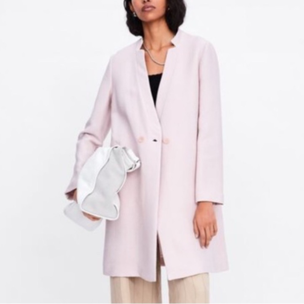 Zara Light Pink Women's Blazer Coat Size Large